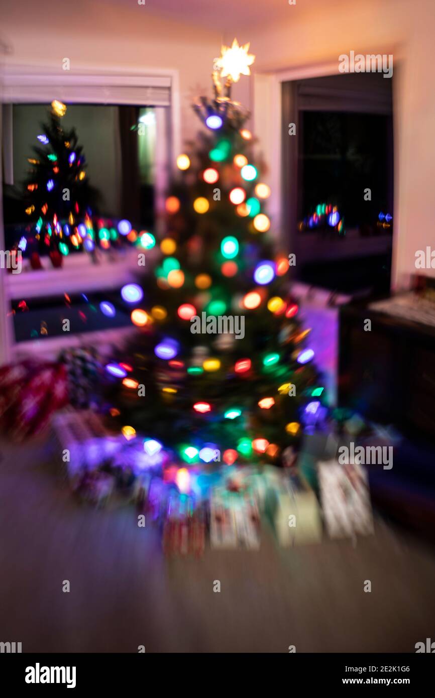 LB00252-00....WASHINGTON - Christmass Tree. Lensbaby Velet 85 Stock Photo