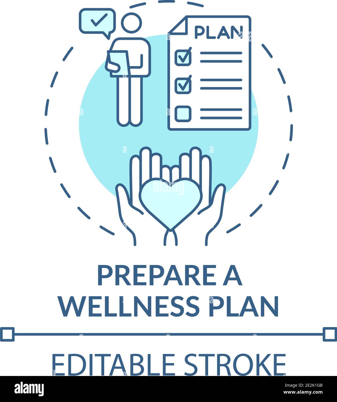 Wellness plan preparation concept icon Stock Vector Image & Art - Alamy