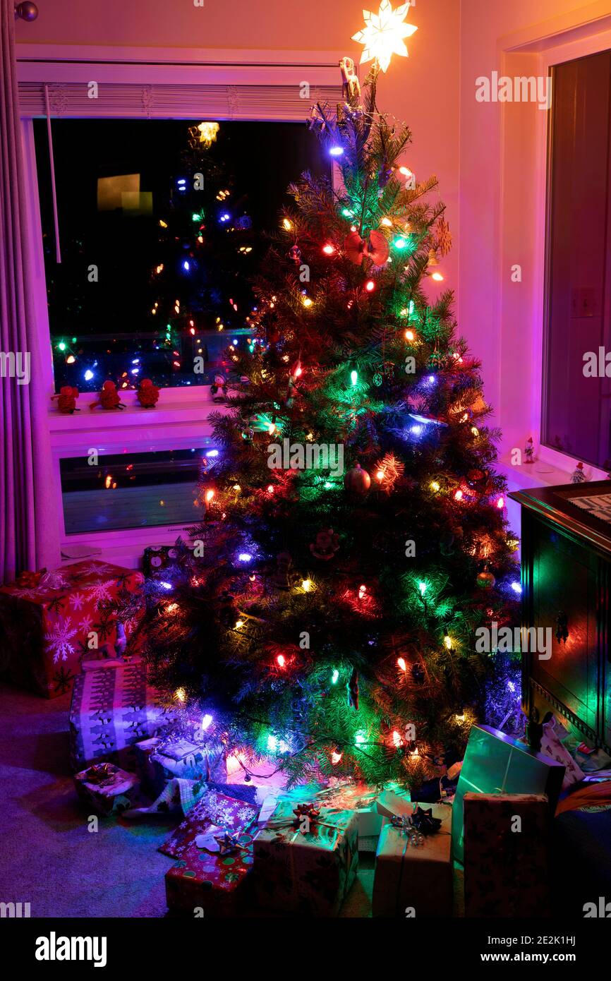 LB00254-00....WASHINGTON - Christmass Tree. Lensbaby Velet 85 Stock Photo