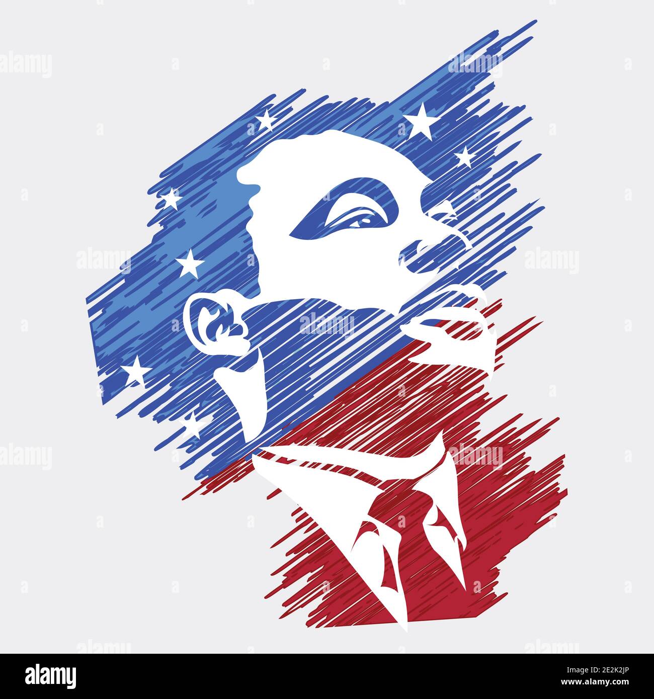 Vector illustration Martin Luther King Day greeting card - American