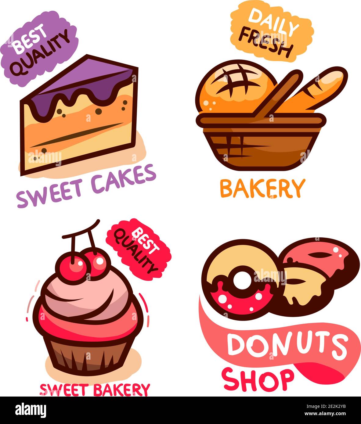 Sweet bakery logo hires stock photography and images Alamy