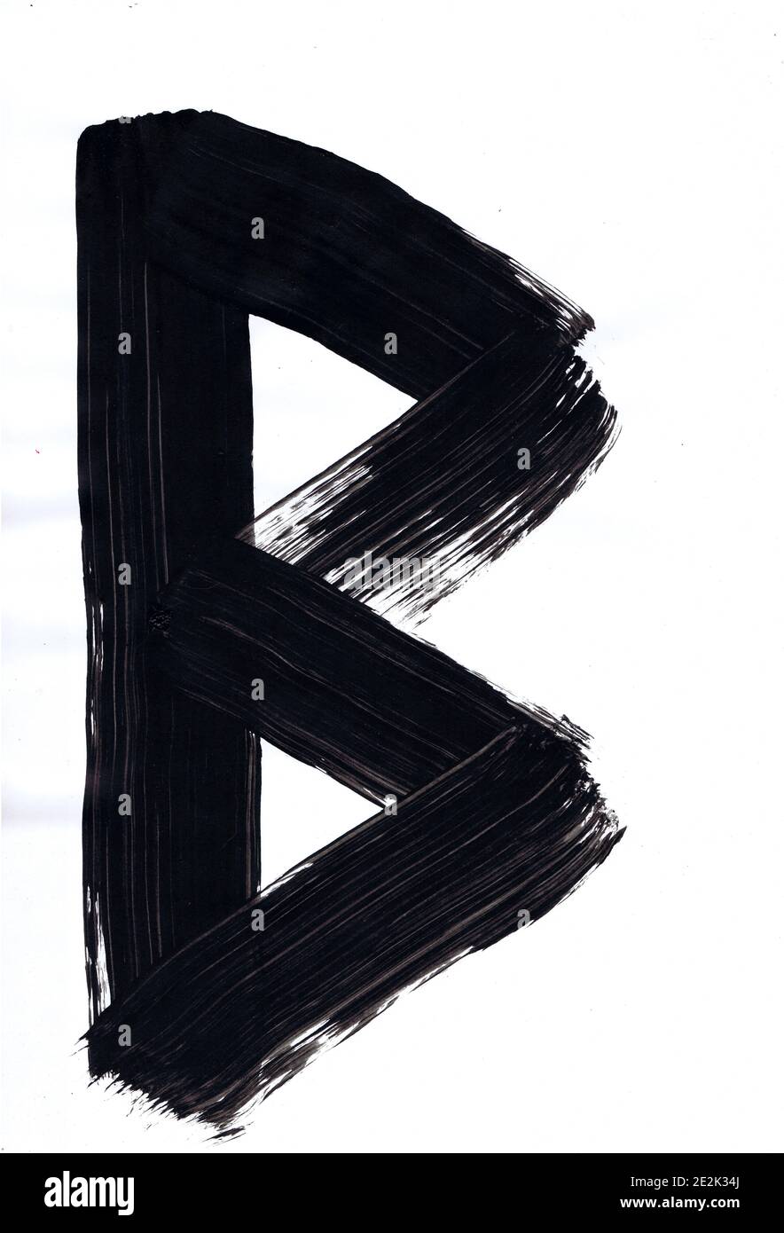 Runes Elder Futhark 0018 Berkana Stock Photo - Alamy