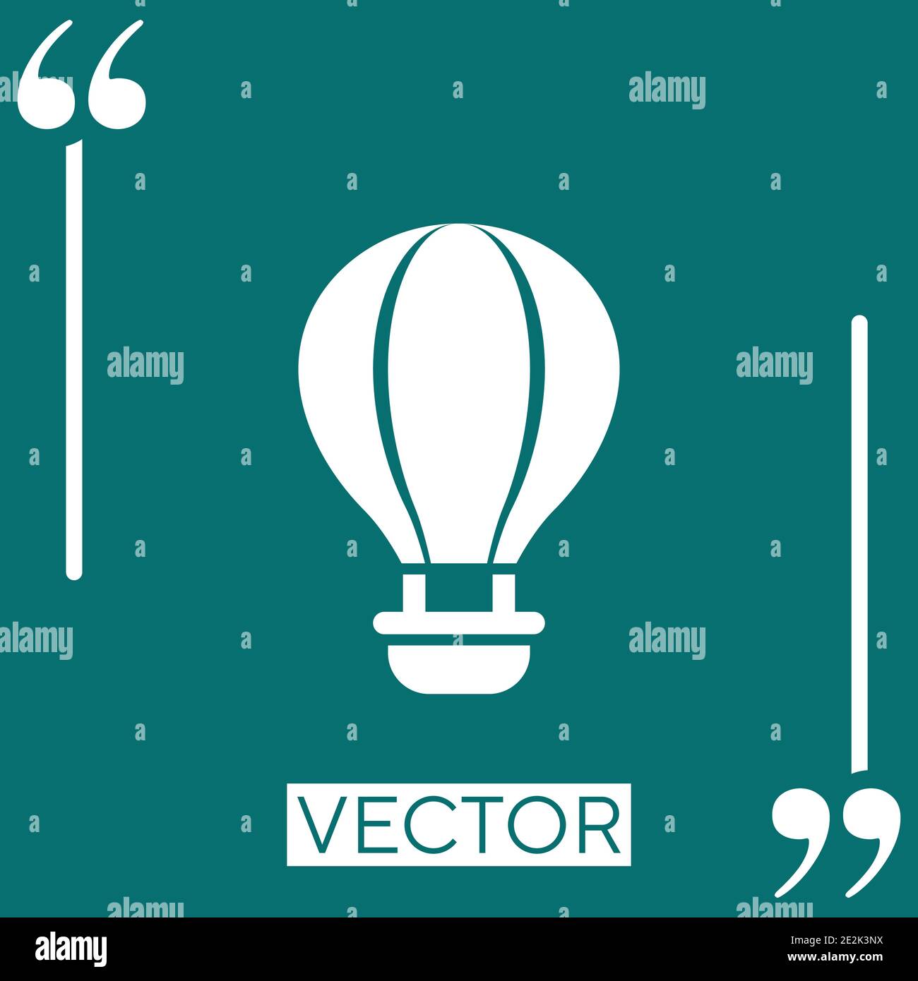 air balloon vector icon Linear icon. Editable stroke line Stock Vector