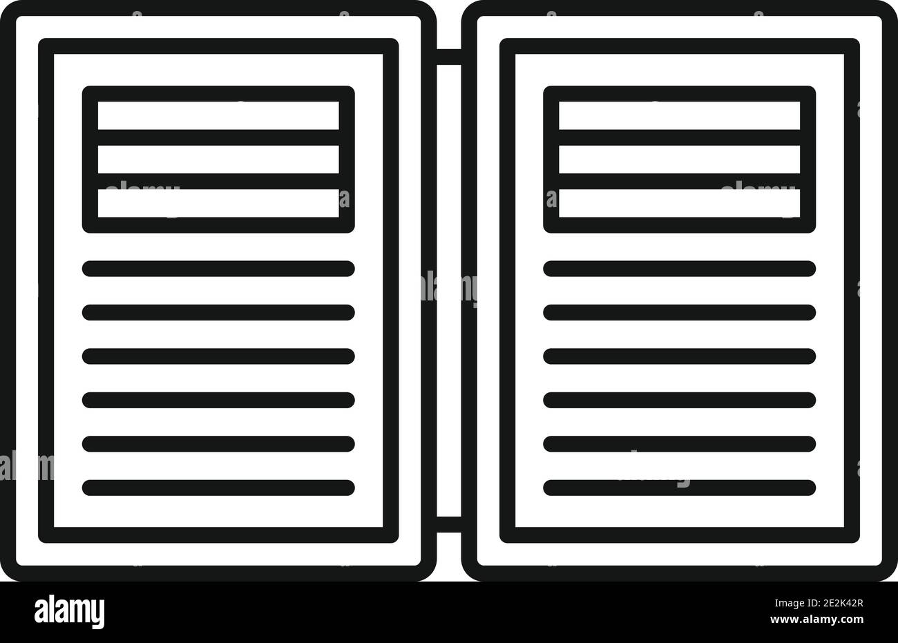 Electronic book estimator icon, outline style Stock Vector