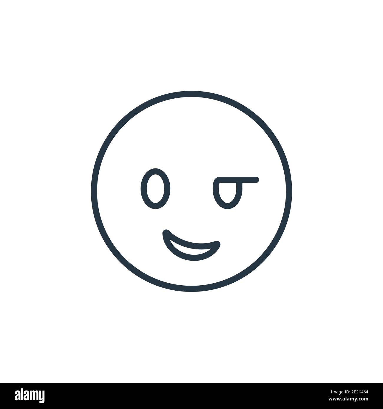 Proud emoji outline vector icon. Thin line black proud emoji icon, flat vector simple element illustration from editable emoji concept isolated on whi Stock Vector