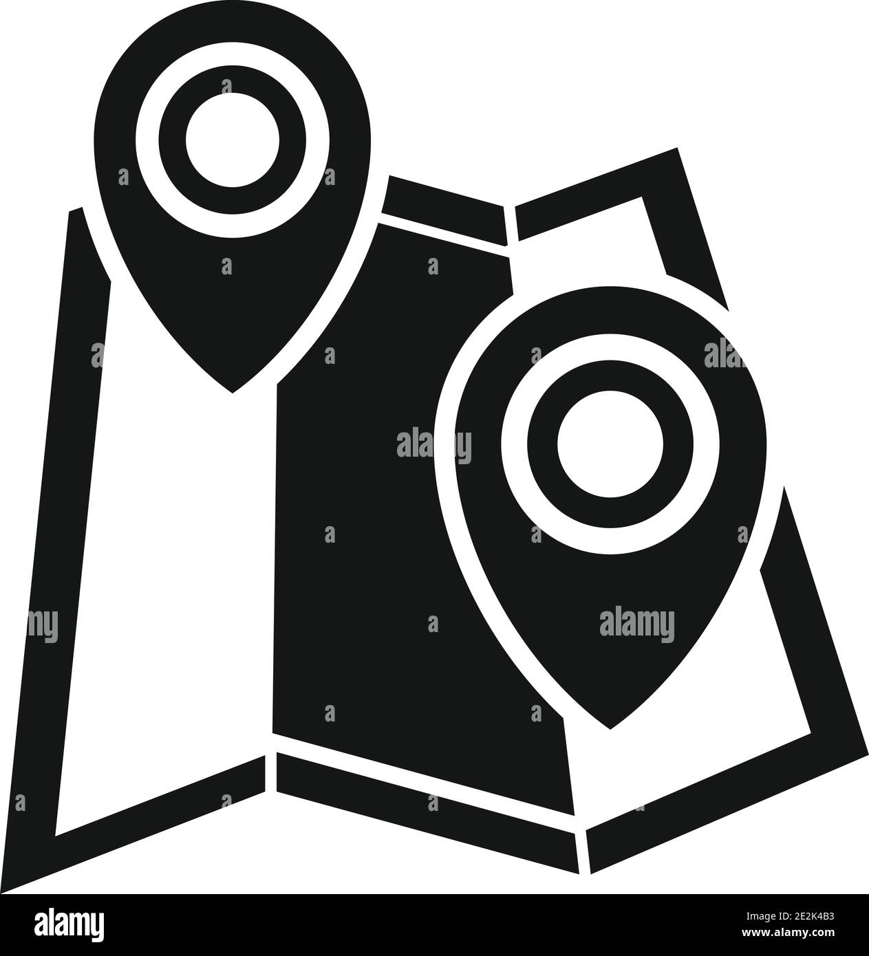 Gps map pointer cartoon Black and White Stock Photos & Images - Alamy