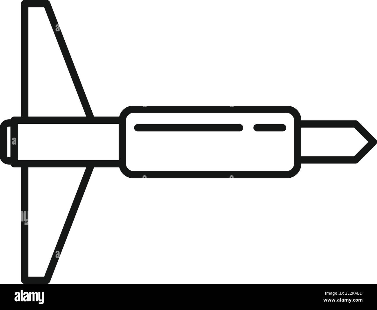 Missile destruction icon, outline style Stock Vector