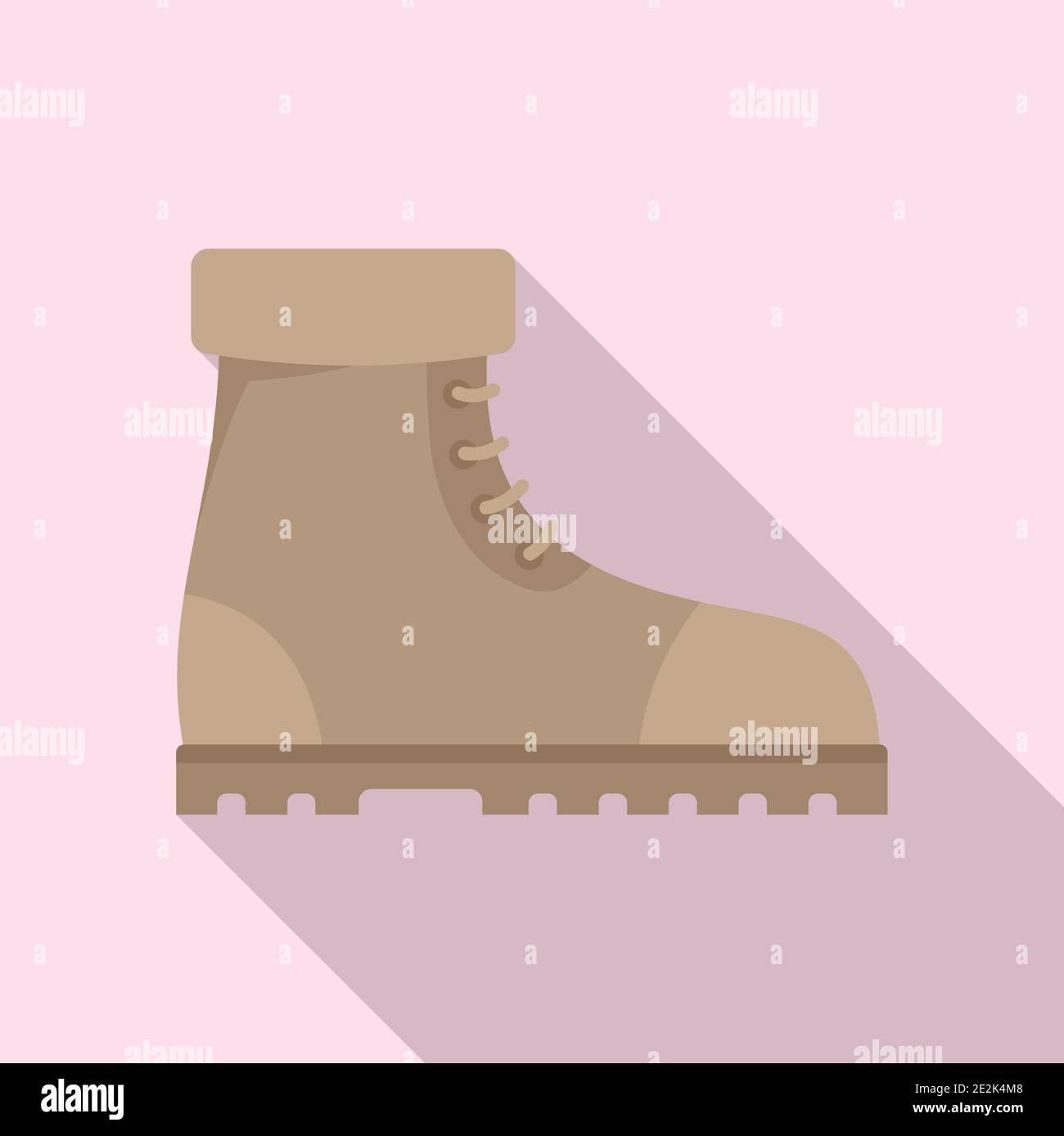 Industrial climber boots icon, flat style Stock Vector