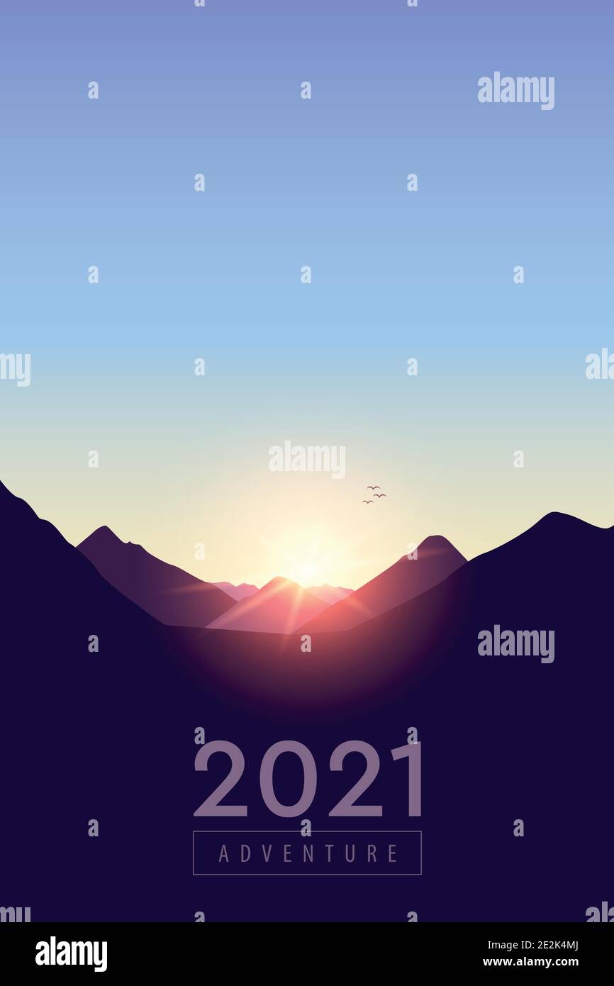 Foggy mountain background Stock Vector Images - Alamy
