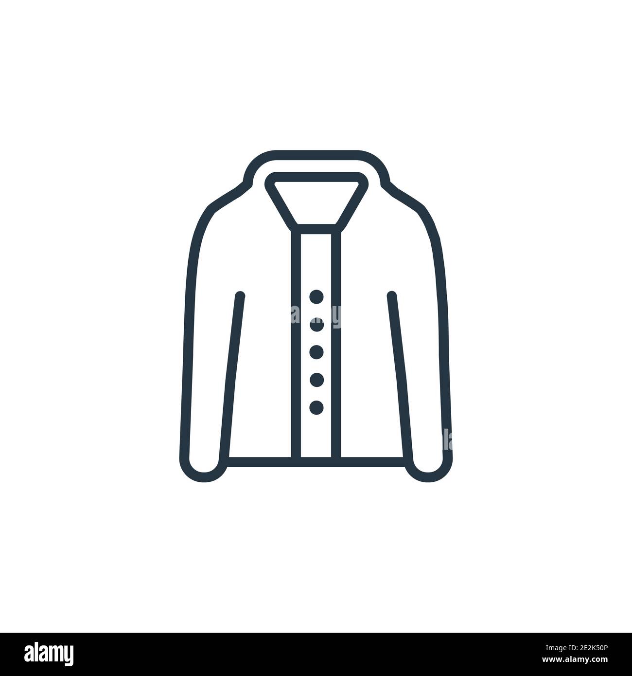 Jacket with buttons outline vector icon. Thin line black jacket with  buttons icon, flat vector simple element illustration from editable fashion  conce Stock Vector Image & Art - Alamy