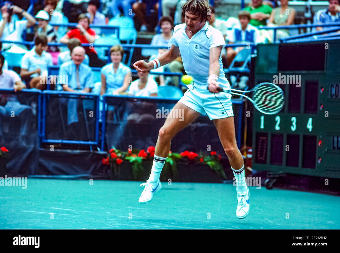 Jimmy Connors (USA) competing at the 1981 US Open Tennis Championships