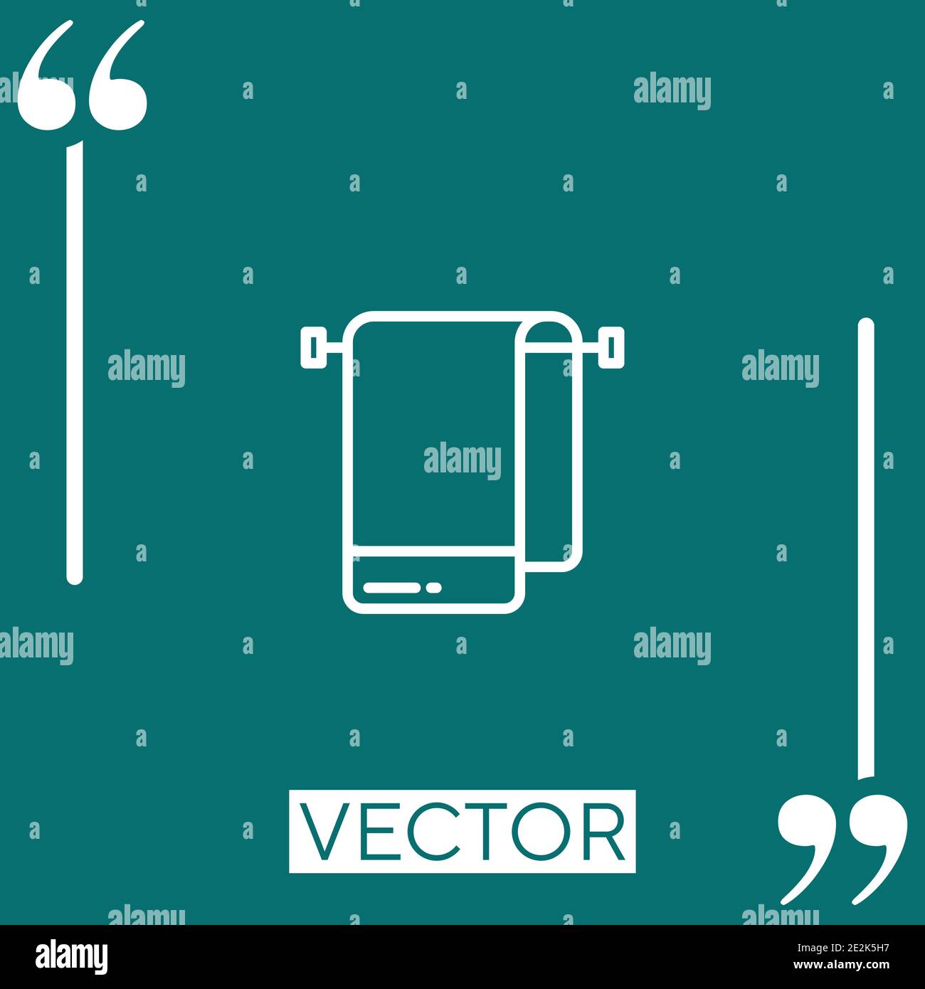 towel Linear icon. Editable stroke line Stock Vector