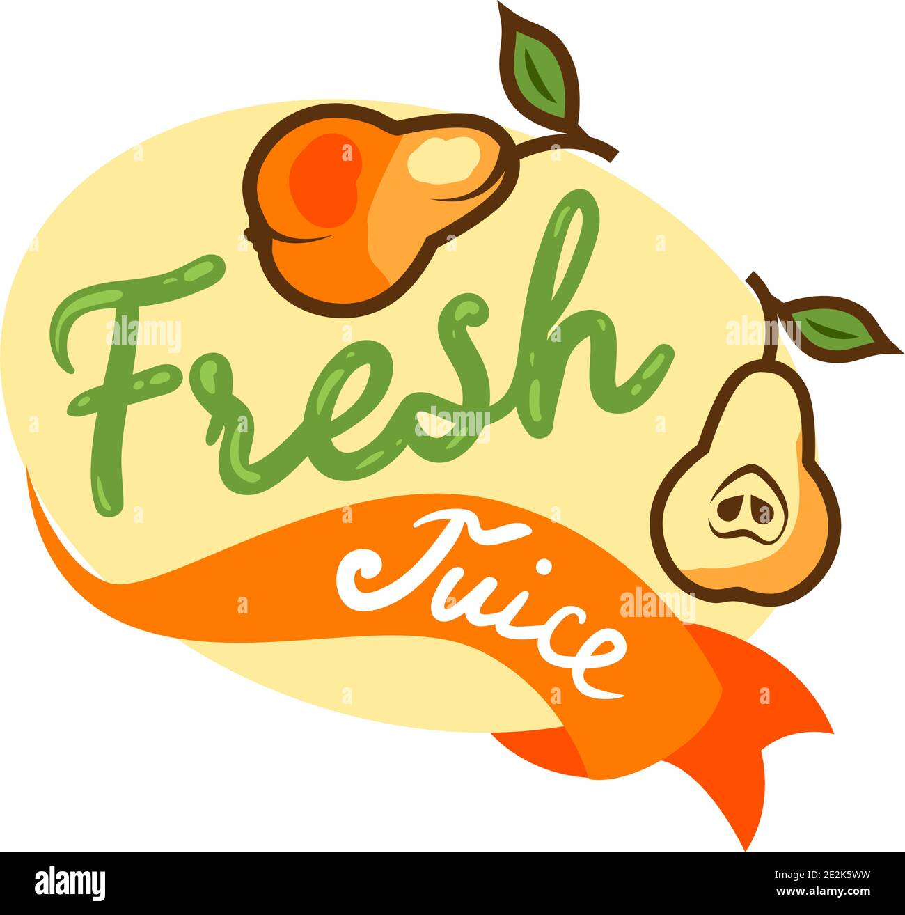 Colorful fresh juice emblem, vector illustration for your design Stock ...