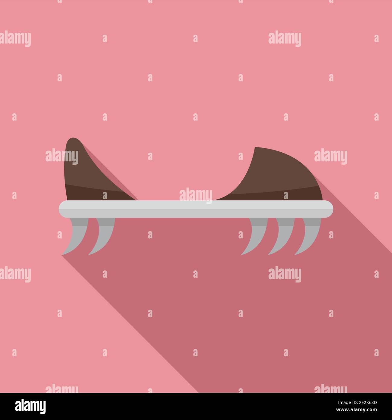 Industrial climber spikes icon, flat style Stock Vector