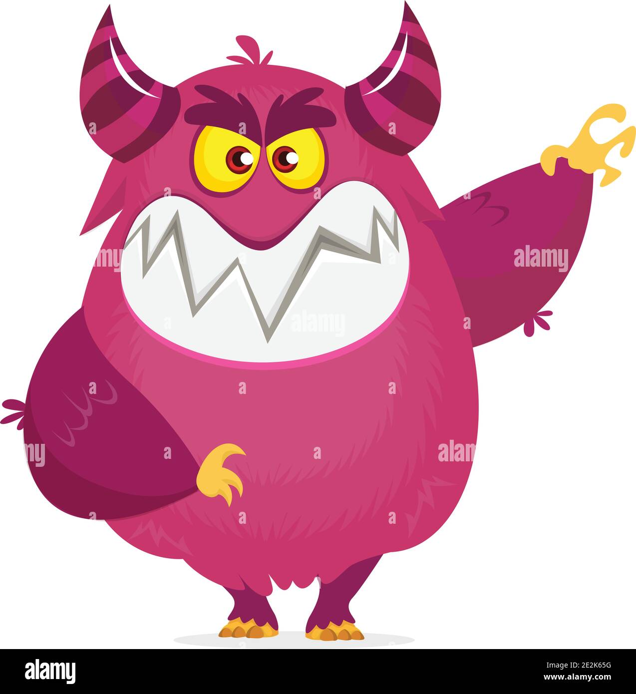 Funny cartoon monster. Vector illustration Stock Vector Image & Art - Alamy