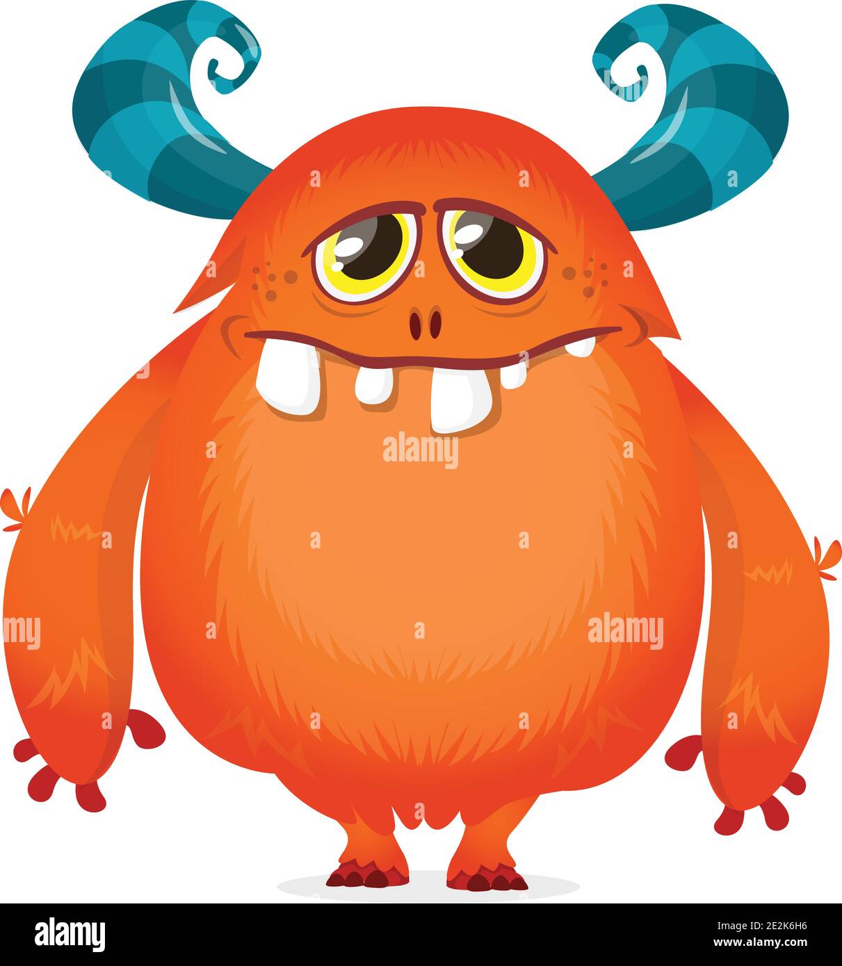 Funny cartoon monster. Vector illustration Stock Vector Image & Art - Alamy