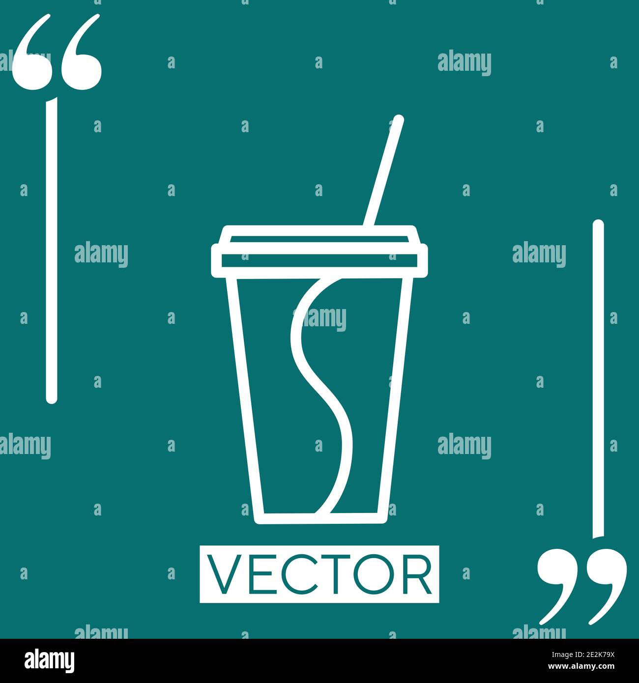 take away soda vector icon Linear icon. Editable stroke line Stock Vector