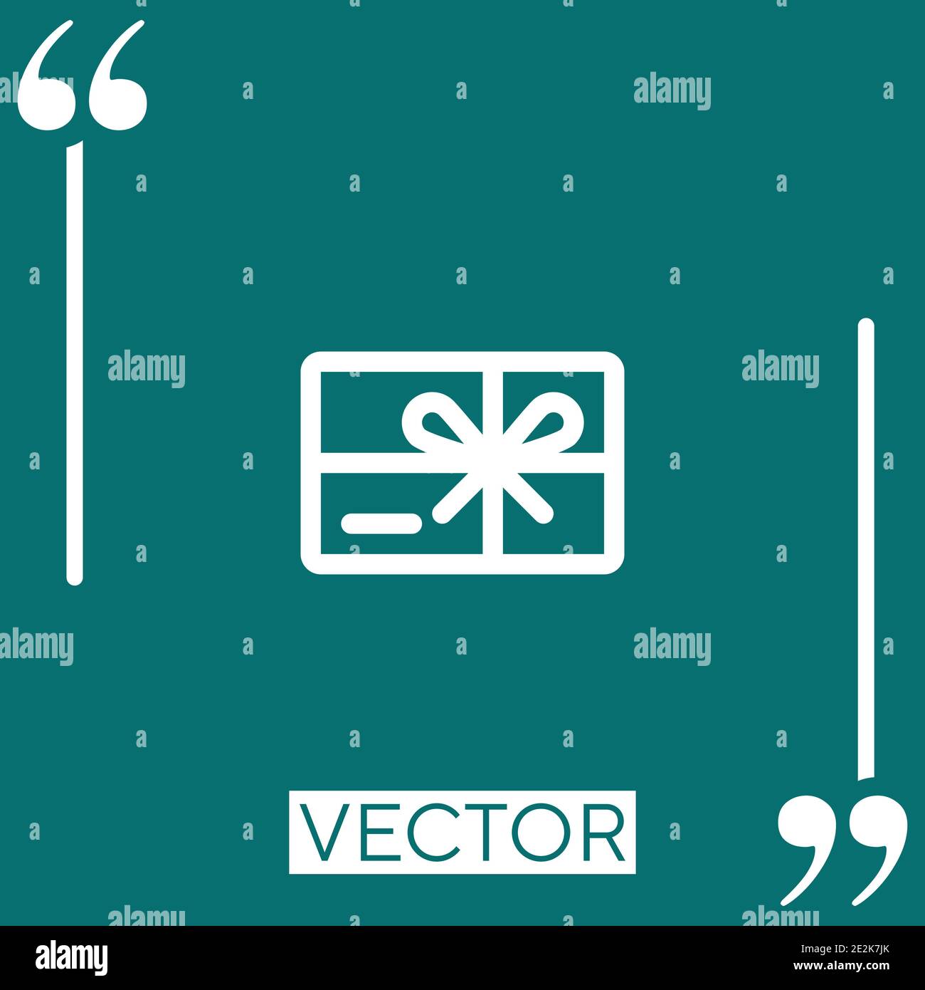 gift card vector icon Linear icon. Editable stroked line Stock Vector