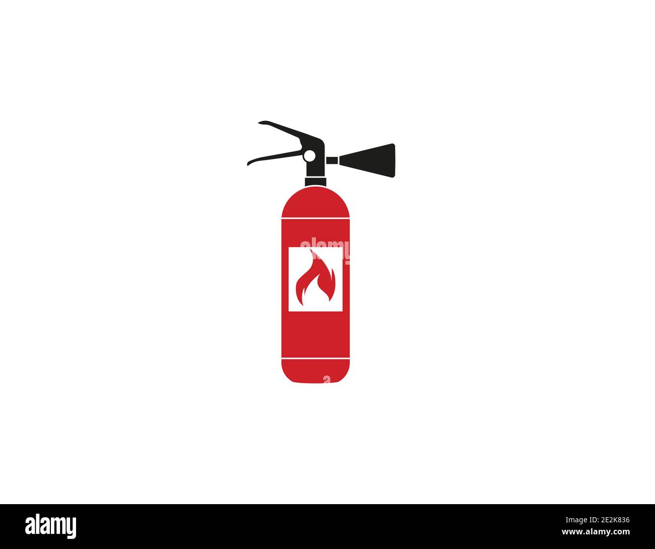 Vector illustration, flat design. Safety, rire fire extinguisher icon Stock Vector