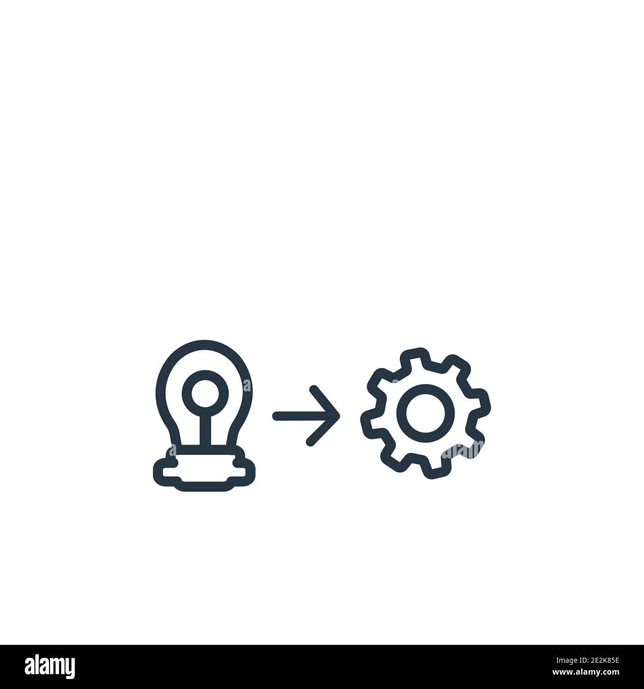 Implementation outline vector icon. Thin line black implementation icon ...