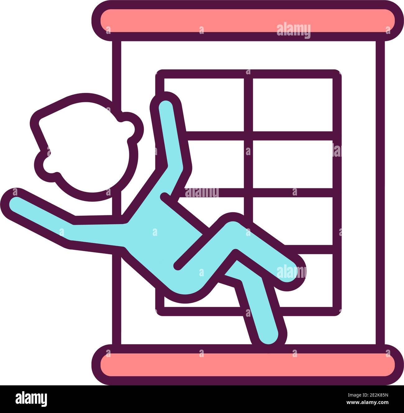 Child falling danger RGB color icon Stock Vector Image & Art - Alamy