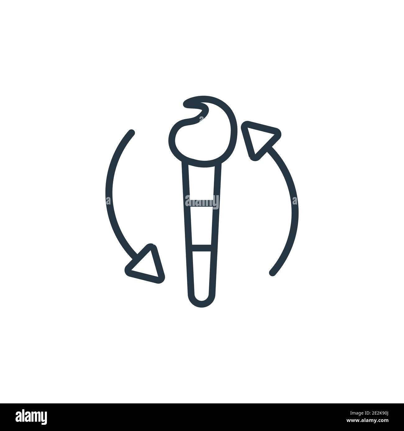 History brush outline vector icon. Thin line black history brush icon ...