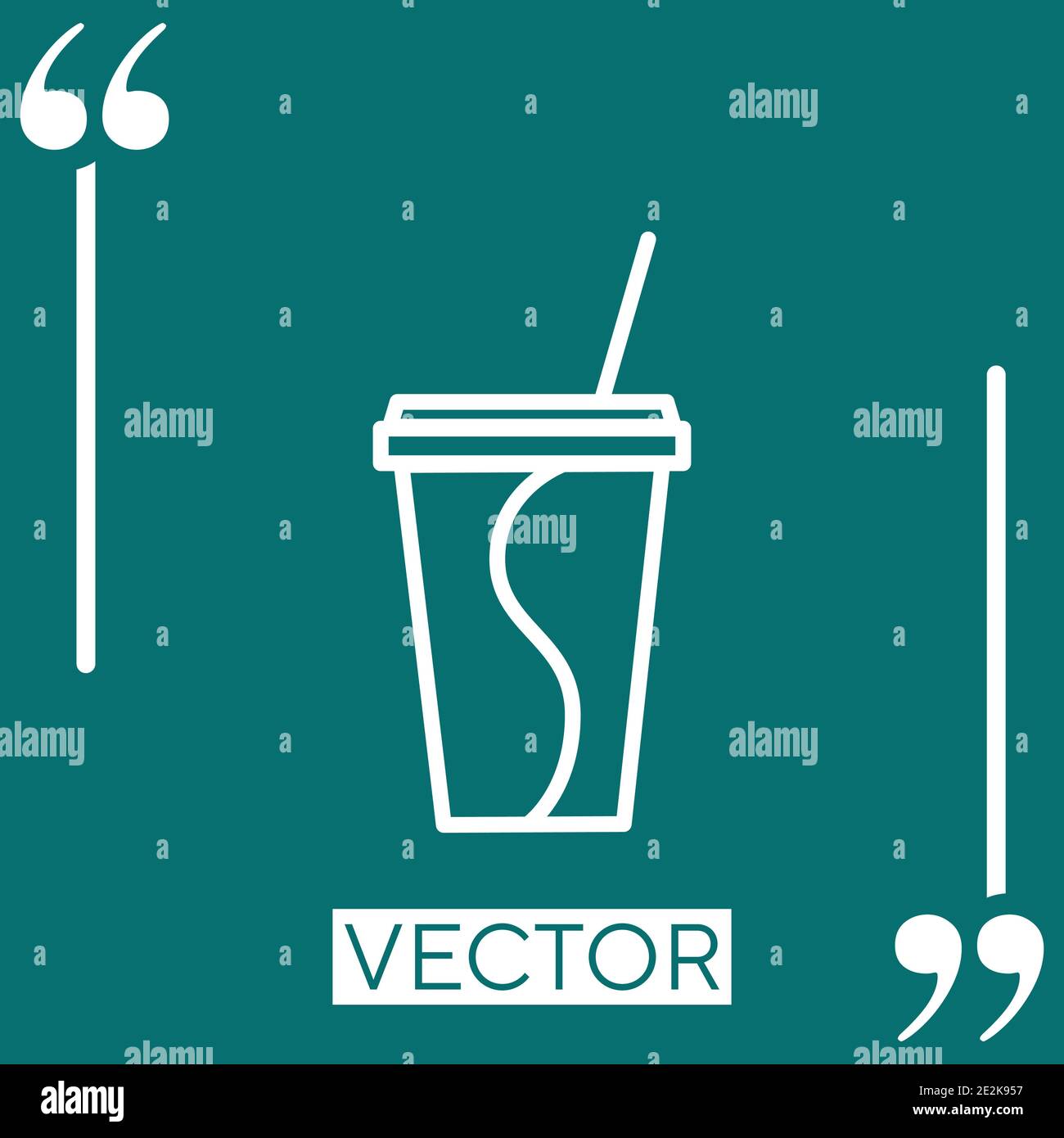 take away soda vector icon Linear icon. Editable stroke line Stock Vector