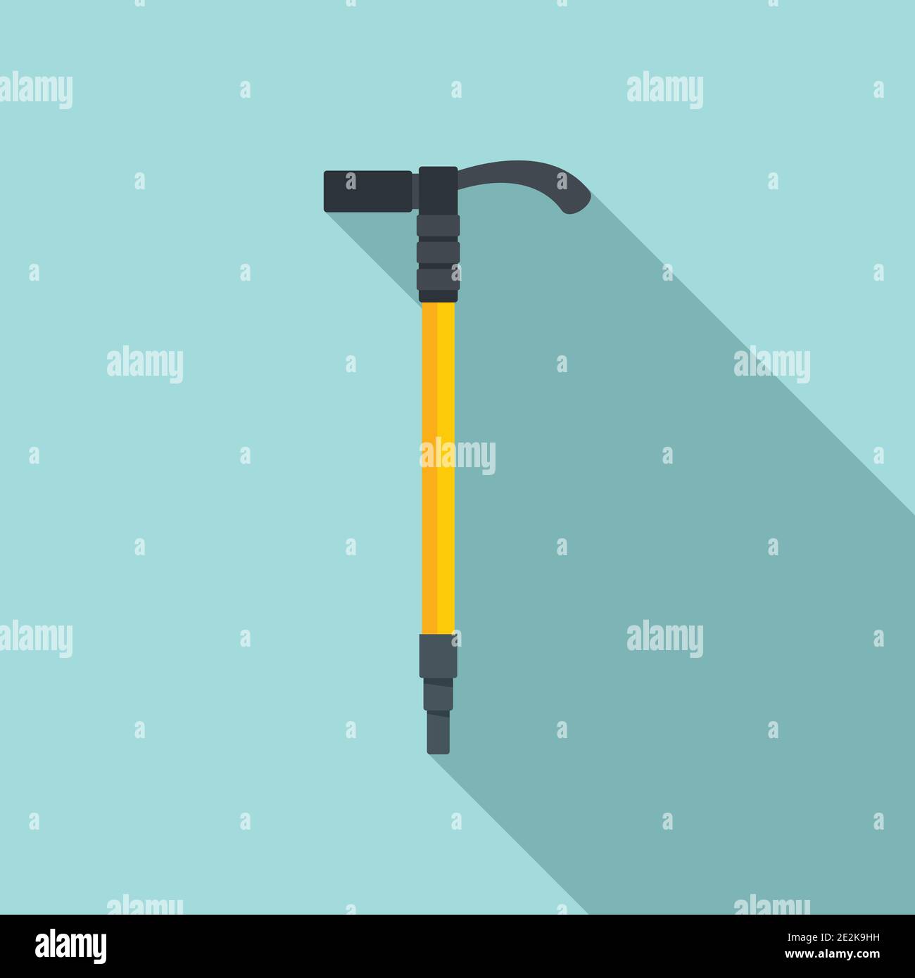 Industrial climber axe icon, flat style Stock Vector