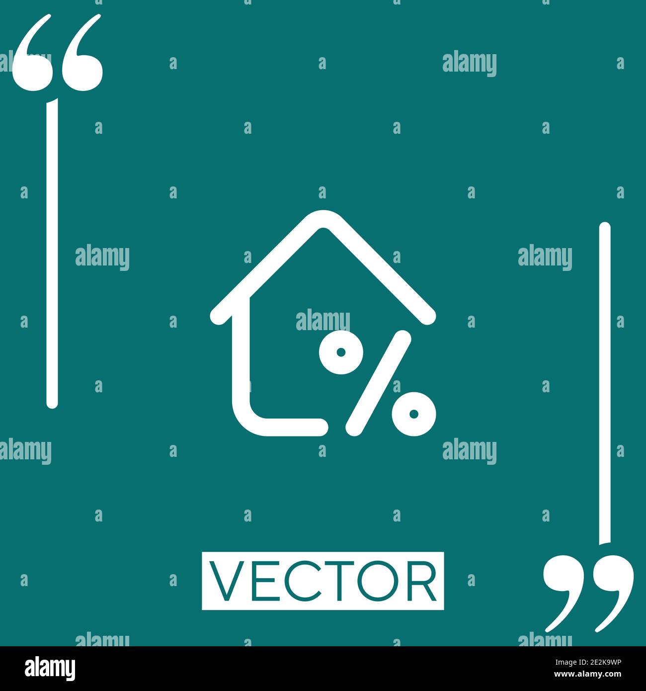 real estate vector icon Linear icon. Editable stroke line Stock Vector ...