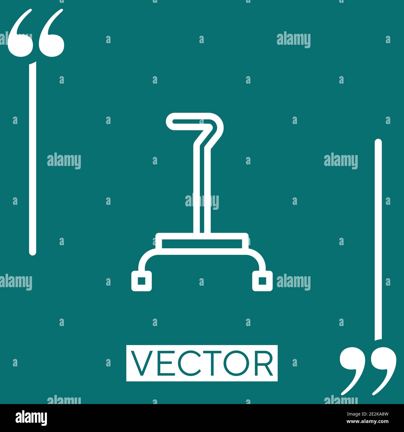walking stick vector icon Linear icon. Editable stroke line Stock Vector