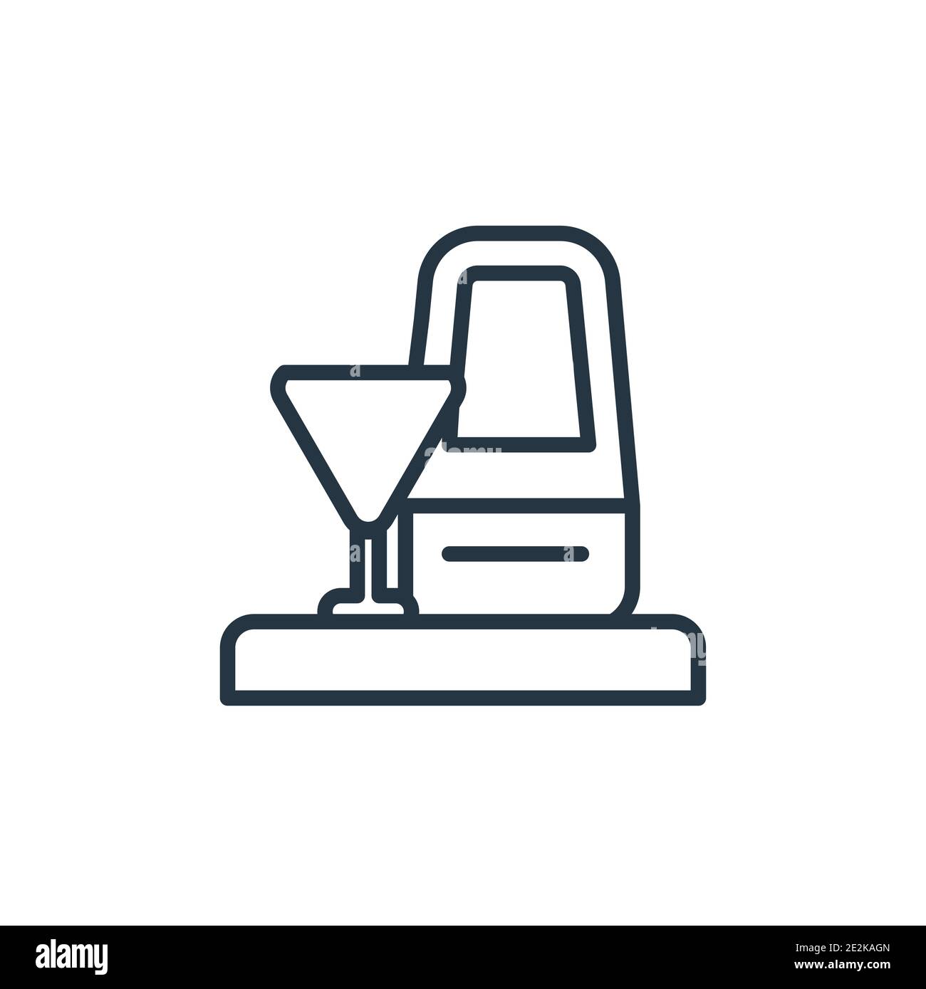 Ice cream maker outline vector icon. Thin line black ice cream maker ...
