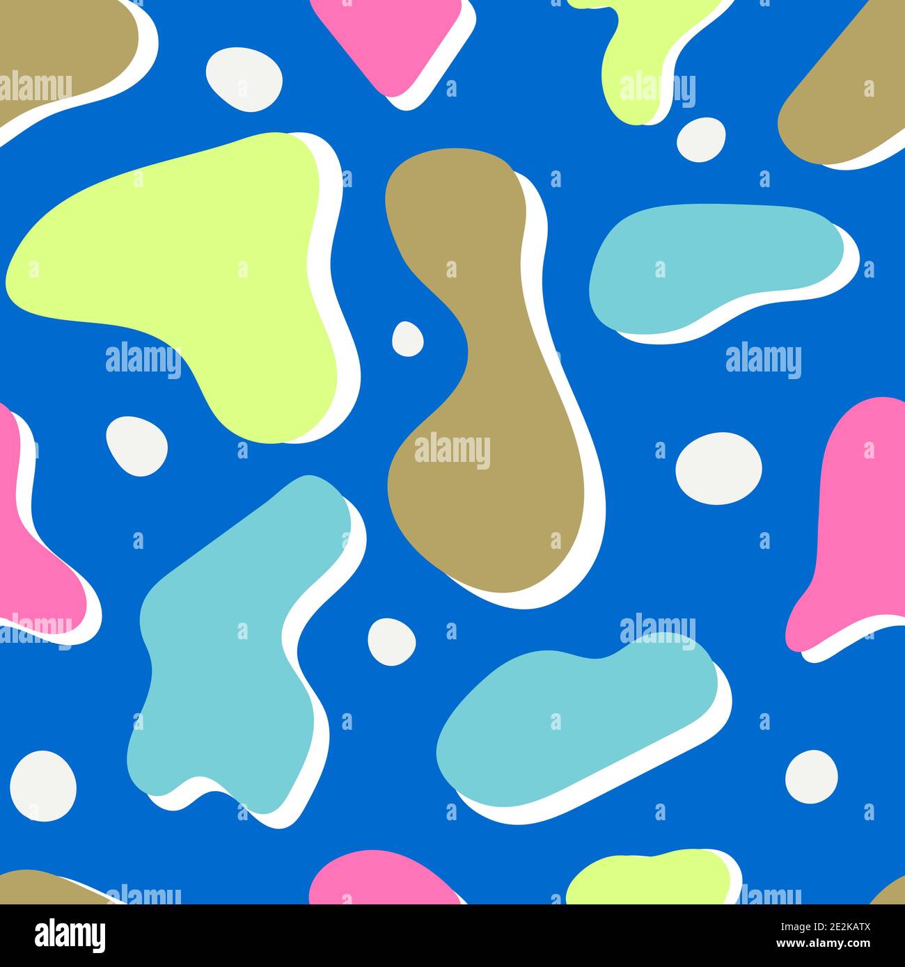 Organic abstract liquid shapes seamless pattern for textile, fabric ...