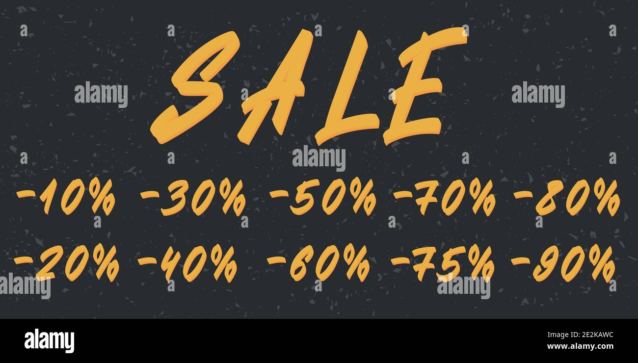 Num Sale Sale numbers labels. Hand drawn discount tag labes Stock Vector Image ...