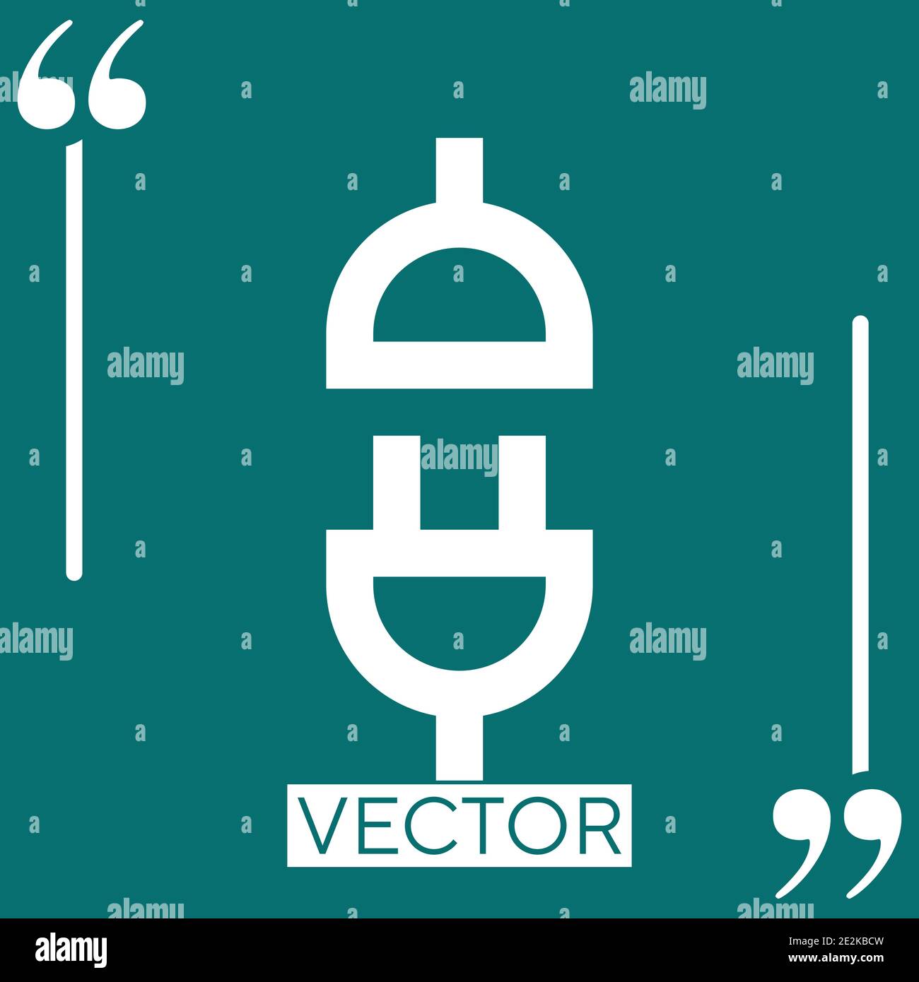 plug vector icon Linear icon. Editable stroke line Stock Vector