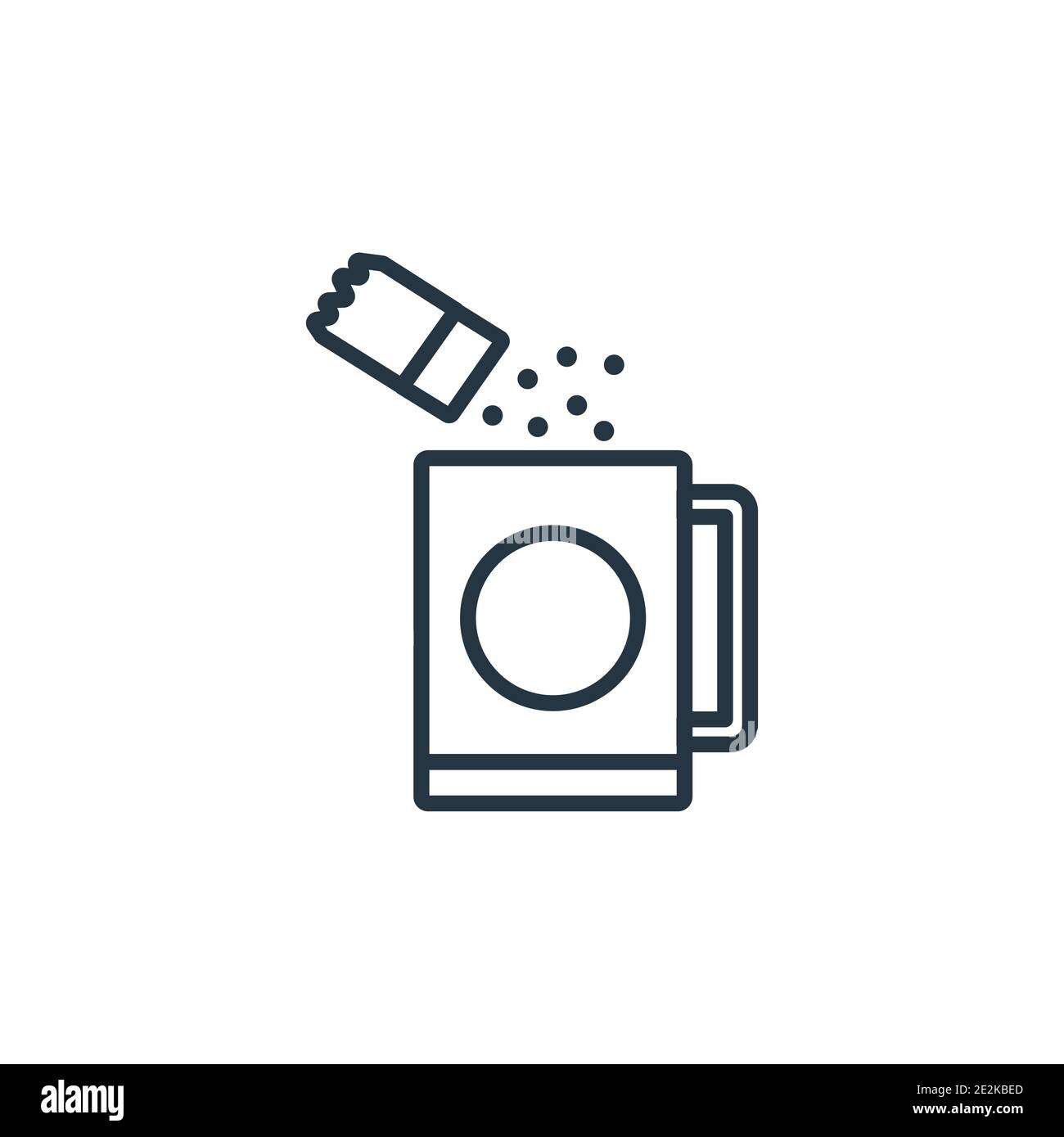 Sugar container outline vector icon. Thin line black sugar container