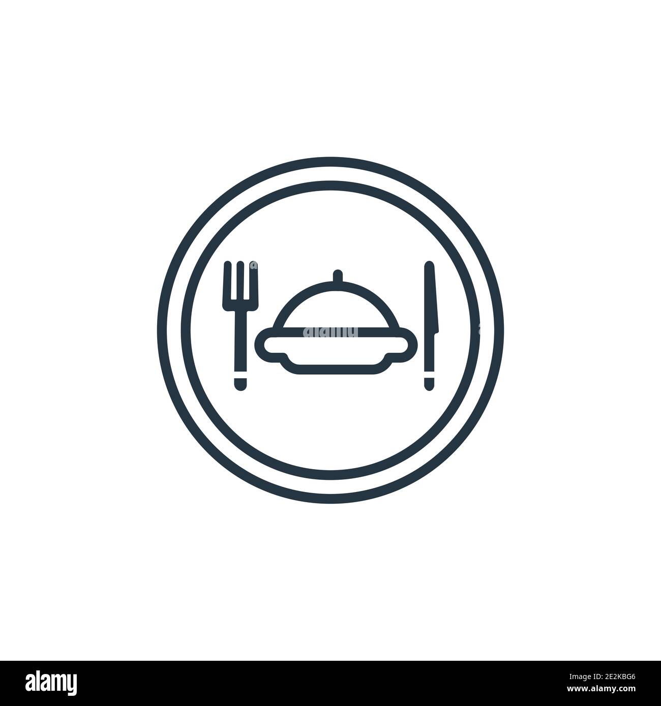 Foods outline vector icon. Thin line black foods icon, flat vector simple element illustration from editable food concept isolated stroke on white bac Stock Vector