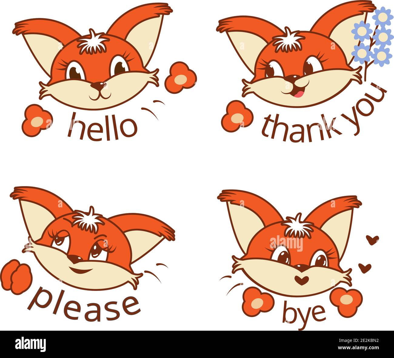 Set of squirrels in cartoon style on a white isolated background with inscriptions. Stickers with the words Thank you, Hello, Please, Bye . Vector Stock Vector Image & Art - Alamy Set of squirrels in cartoon style on a white isolated background with inscriptions. Stickers with the words Thank you, Hello, Please, Bye . Vector Stock Vector Image & Art - Alamy