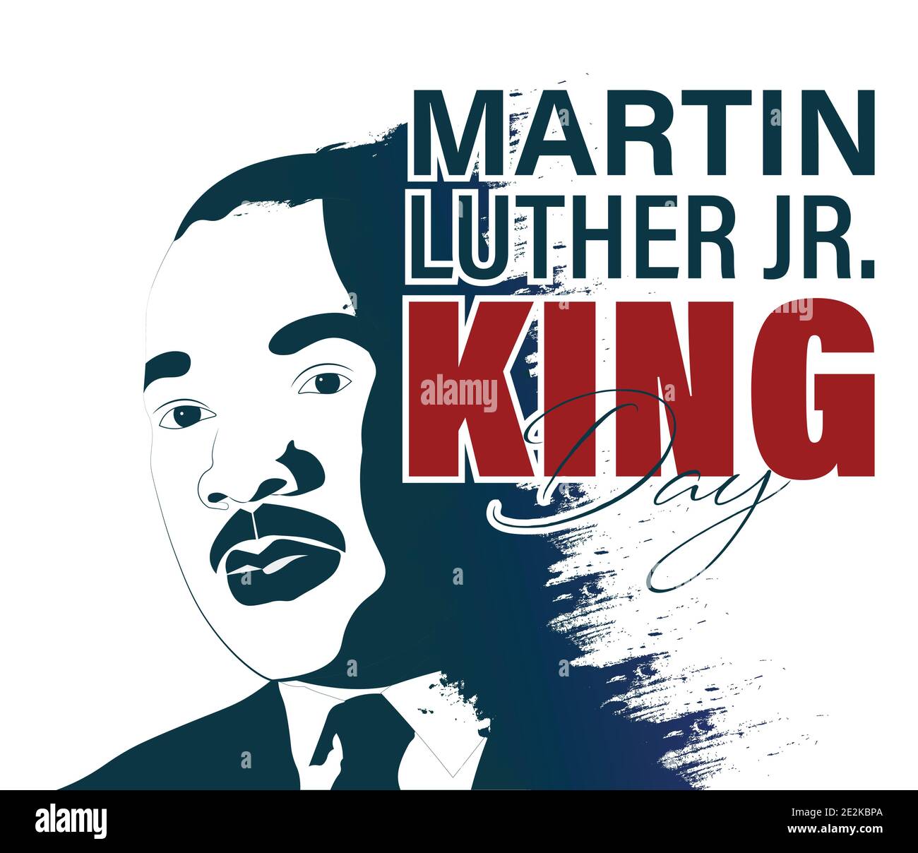 Vector illustration Martin Luther King Day greeting card American
