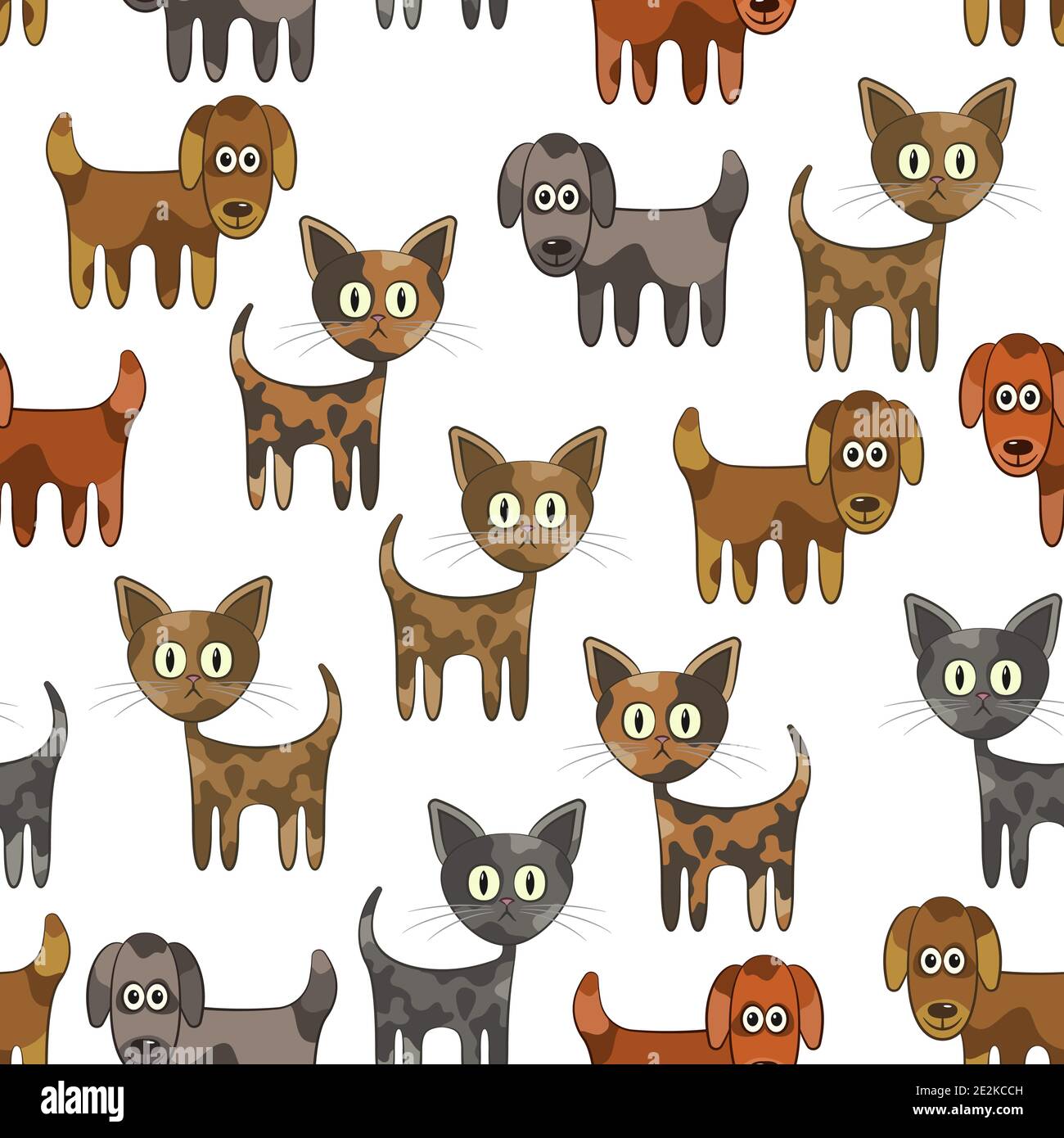 Cartoon Cat and Dog Stock Vector Image & Art Alamy