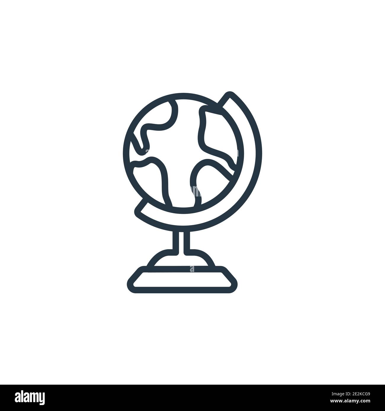 Earth Globe Outline Vector Icon Thin Line Black Earth Globe Icon Flat Vector Simple Element Illustration From Editable Education Concept Isolated On Stock Vector Image Art Alamy