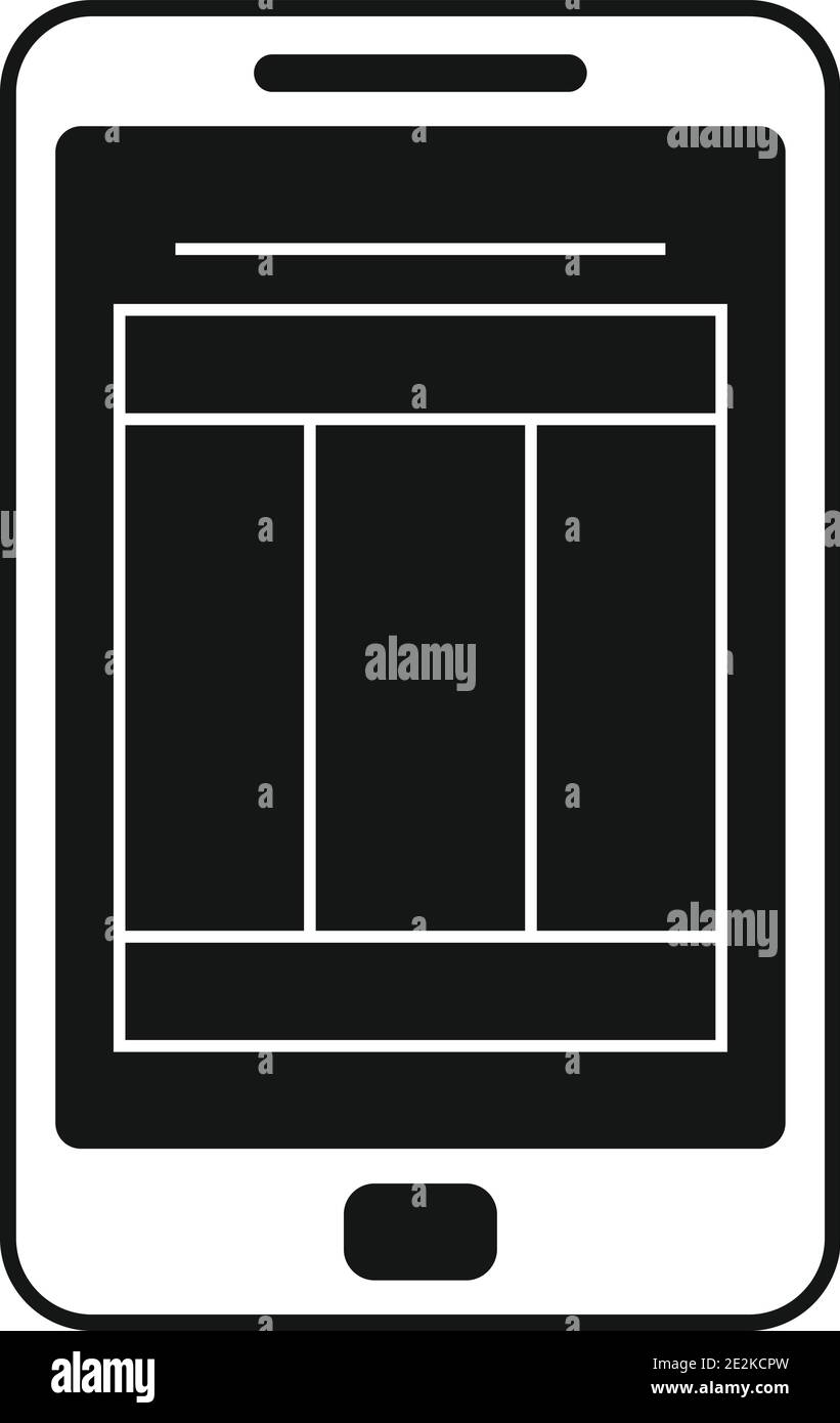Smartphone estimator icon, simple style Stock Vector