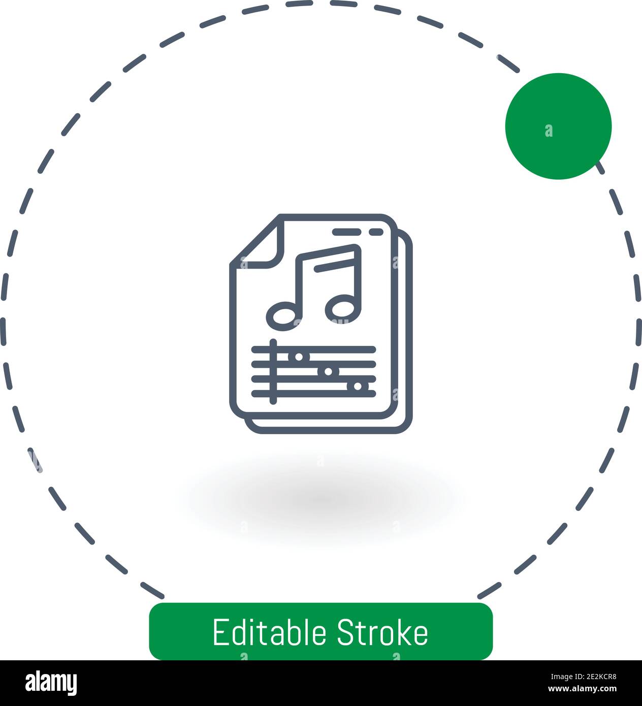 file vector icon editable stroke outline icons for web and mobile Stock ...