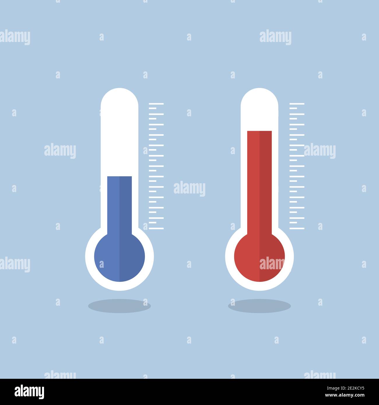 Thermometer icon. Measuring hot and cold temperature Stock Vector Image