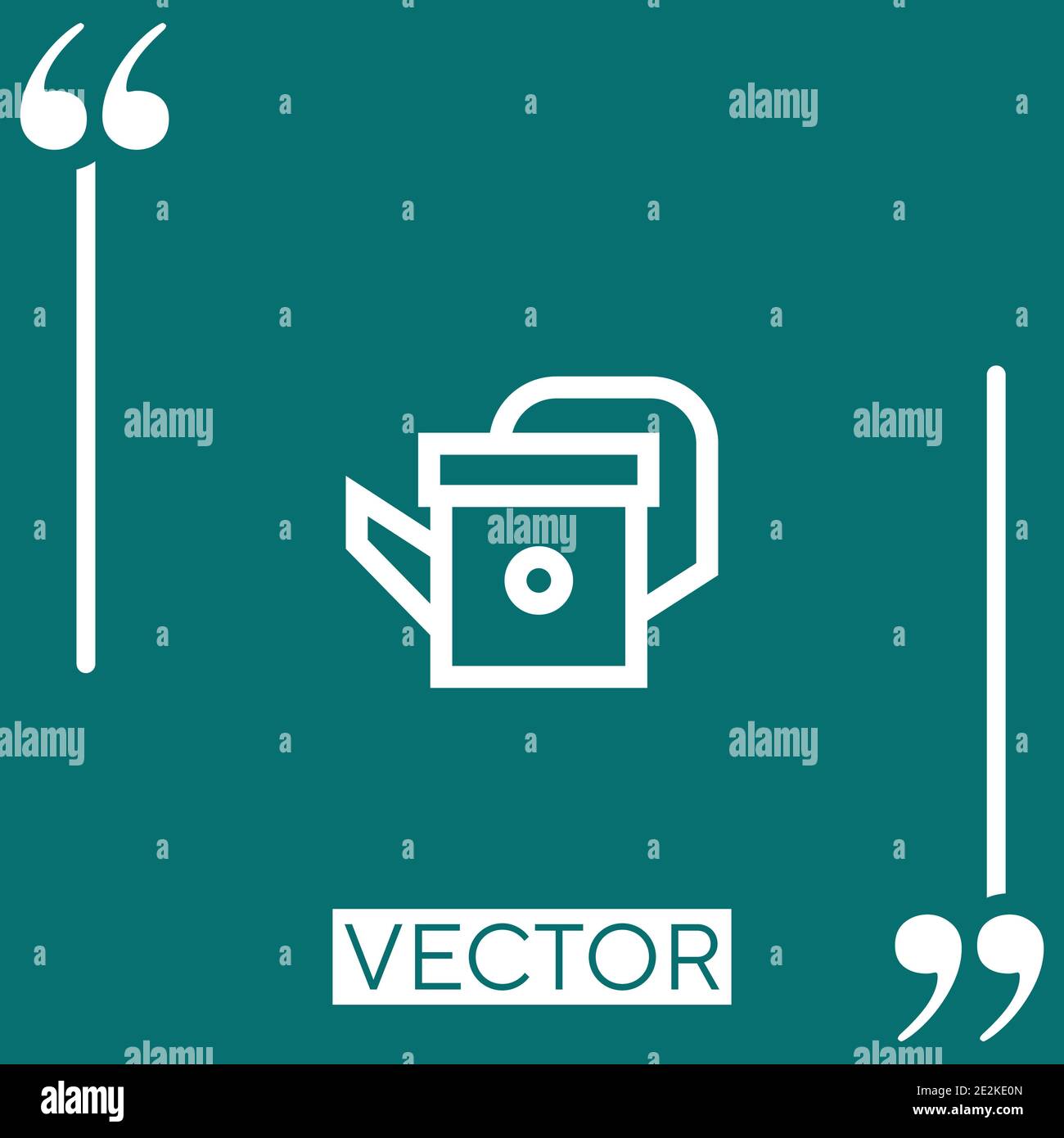 watering can vector icon Linear icon. Editable stroked line Stock Vector