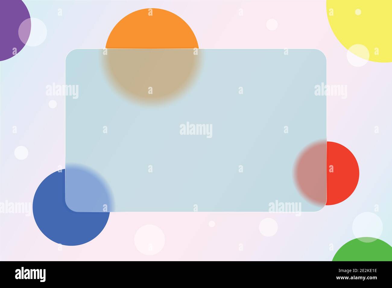 Vector drawing. Glass morphism. Abstract bright background. Stock Vector