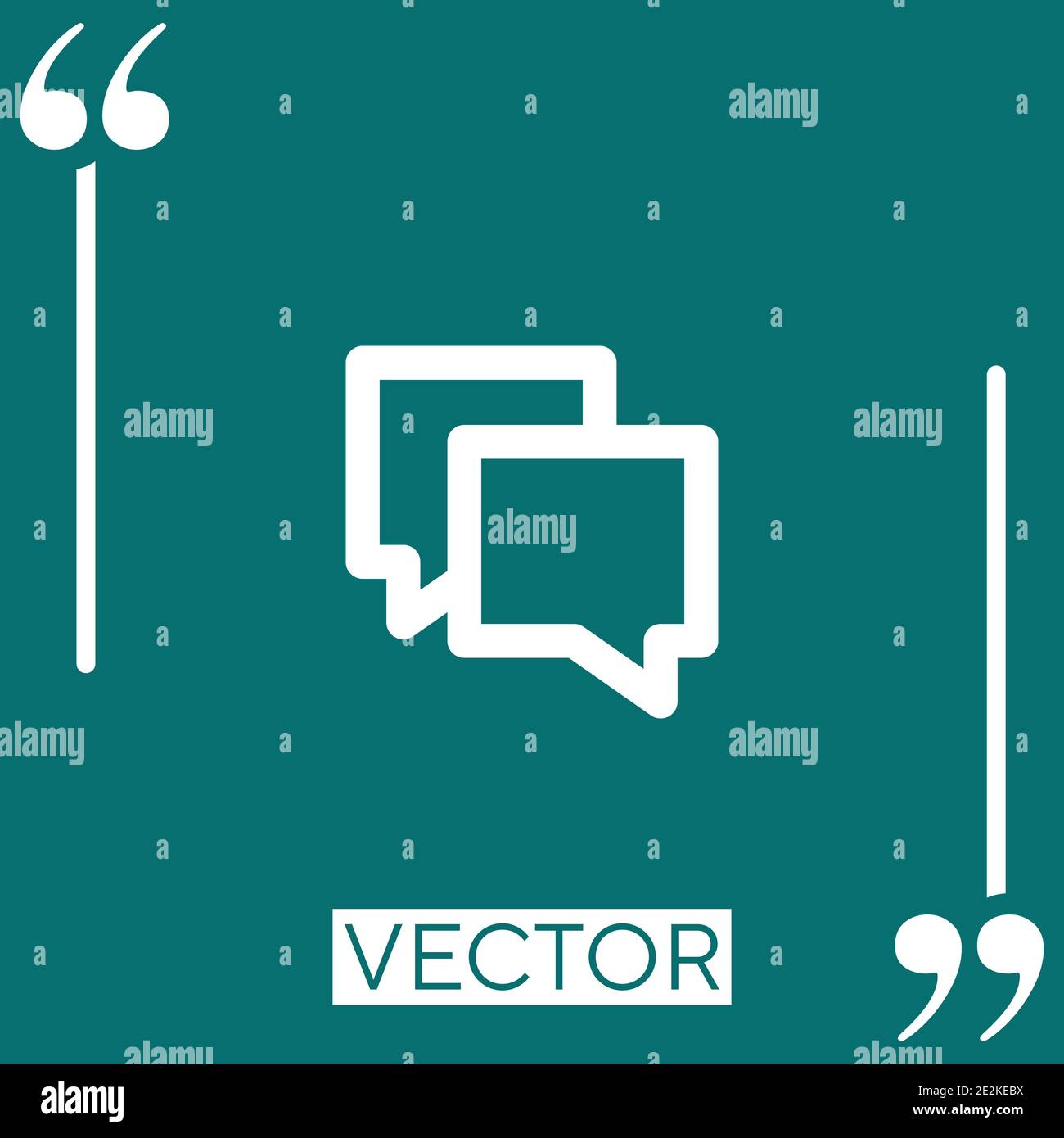 speech bubble vector icon Linear icon. Editable stroke line Stock ...