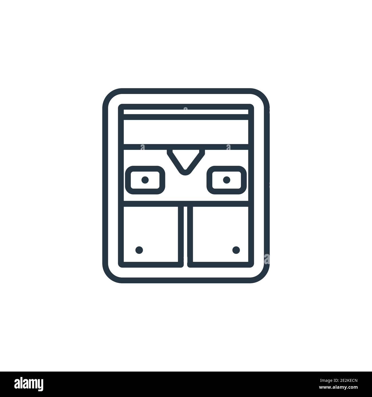 3d printer outline vector icon. Thin line black 3d printer icon, flat vector simple element illustration from editable future technology concept isola Stock Vector