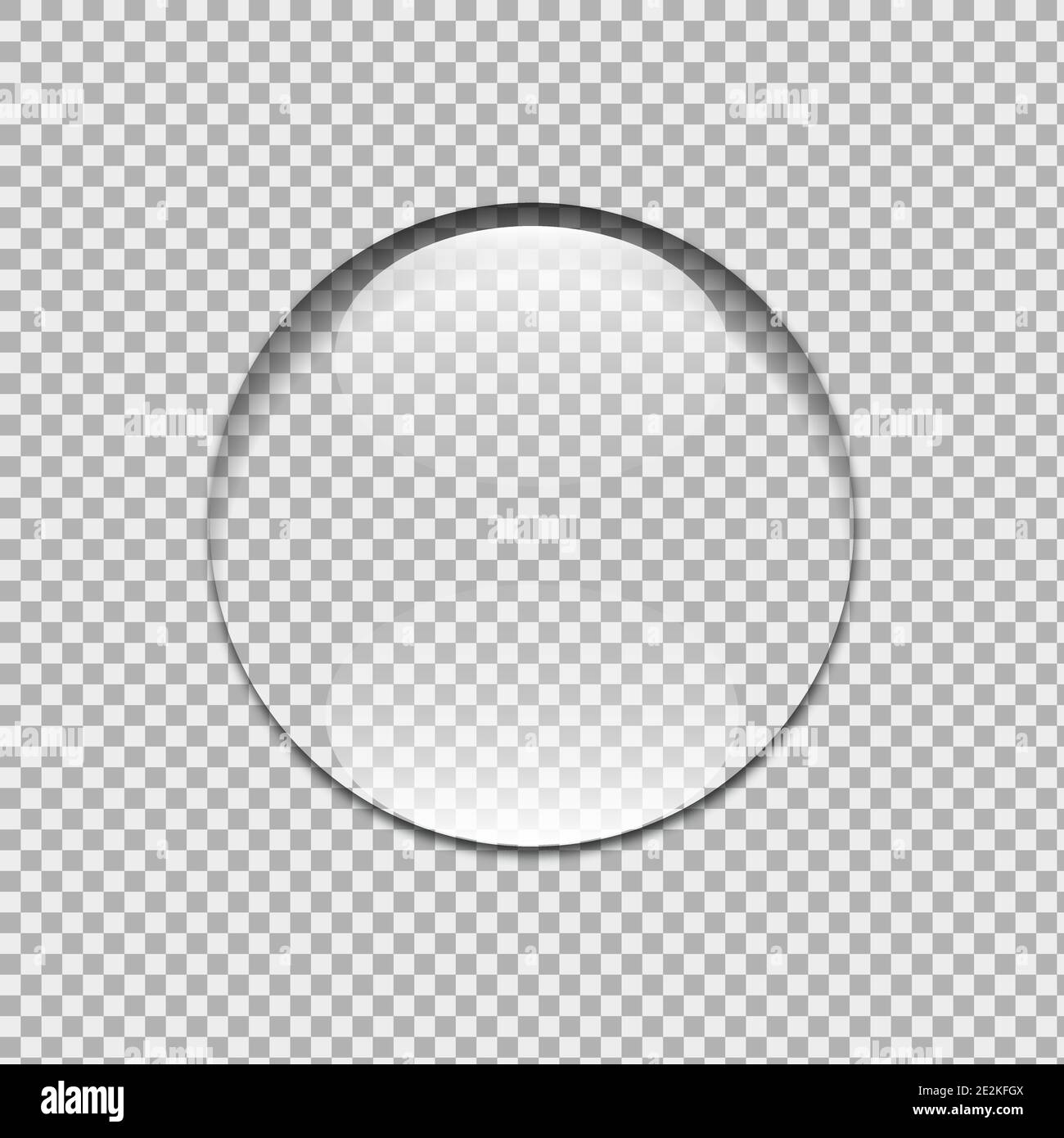 Water drop. Glass sphere. Bubble. Glass bubble. Eps10 Stock Vector