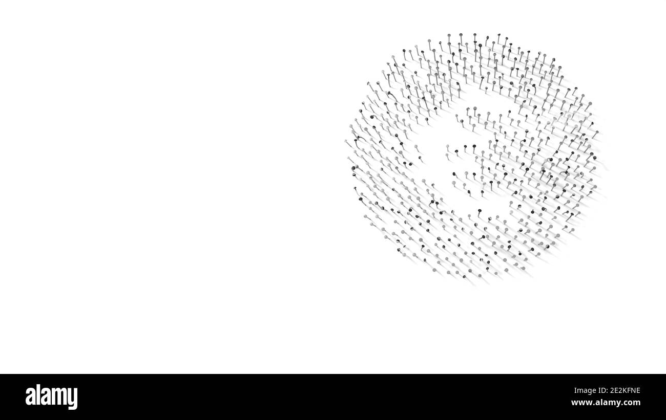 3d rendering symbol of euro coin wrapped in gold thermal foil plate on