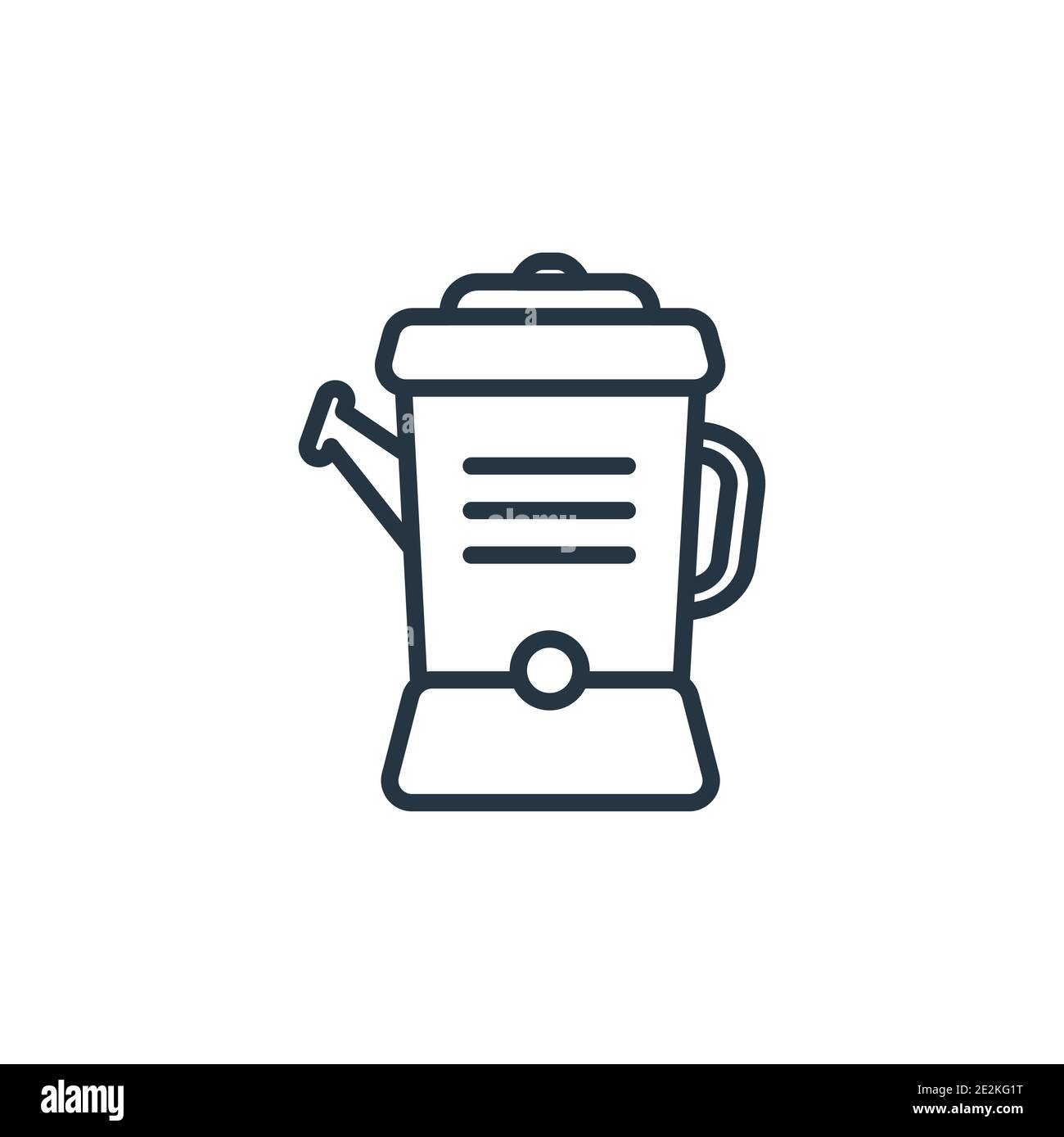 Percolator outline vector icon. Thin line black percolator icon, flat